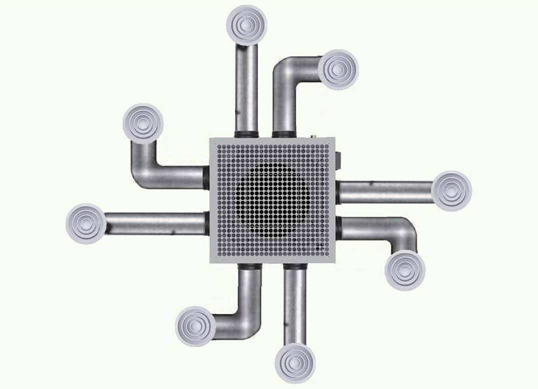 Ducted air system installation